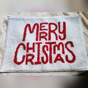 Merry Christmas bath mat